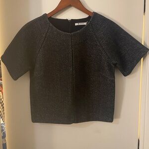 Alexander Wang Textured Black Blouse